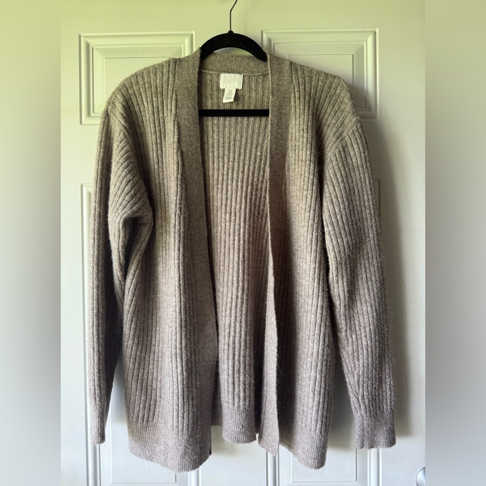 3/$20🍁SALE! H&M Cozy Ribbed Open Front Wool Blend Cardigan Sweater